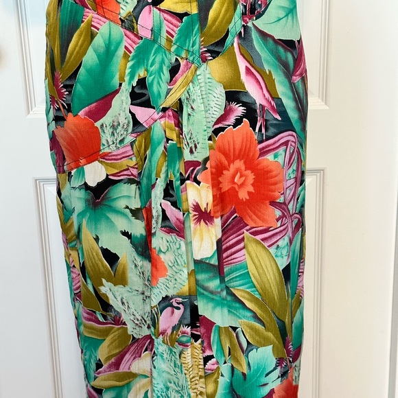 Vintage Karen Alexander Multicolored Belted Ruched Floral Print Dress Size 6 - Picture 8 of 10